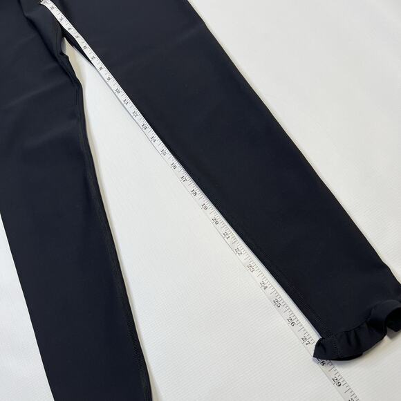 Carbon38 Ruffle On Ankles Leggings Womens Black Size Small Lattice - Picture 6 of 11
